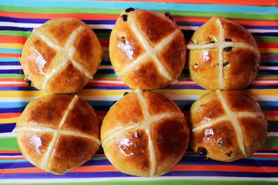 Glowing Hot Cross Buns