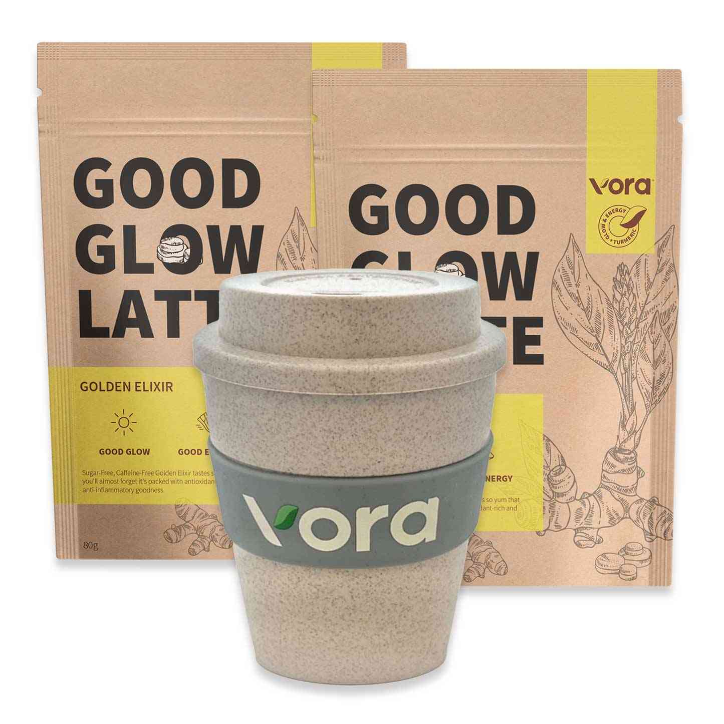 glow latte double pack with mug