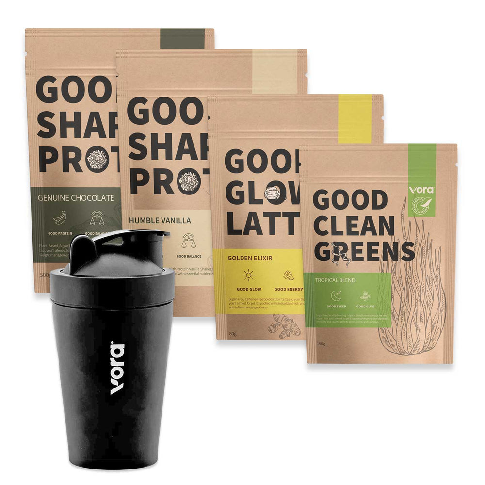 GOOD START PACK - with our full range of products including a shaker and tote bag