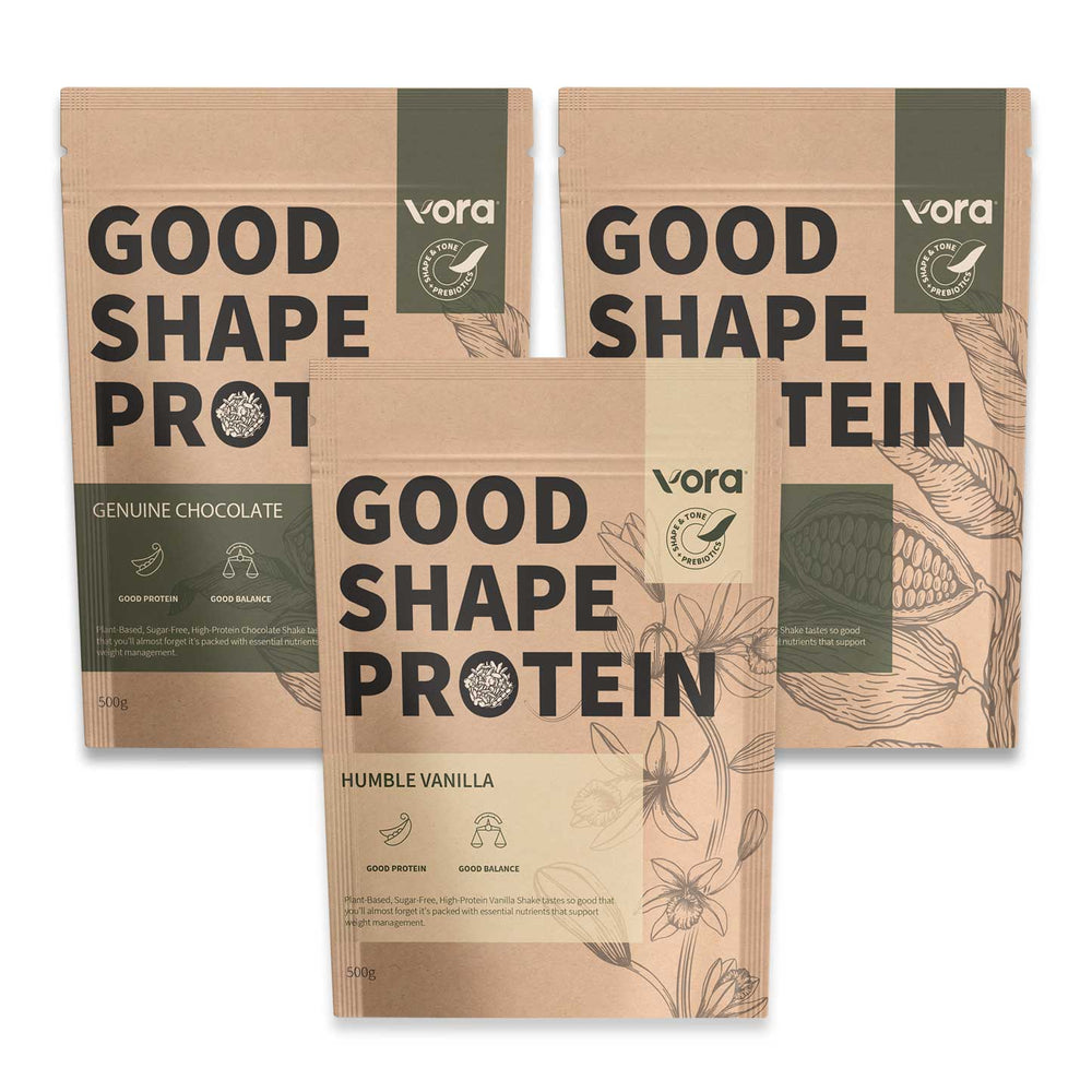 GOOD SHAPE PROTEIN TRIPLE PACK - Chocolate or Vanilla